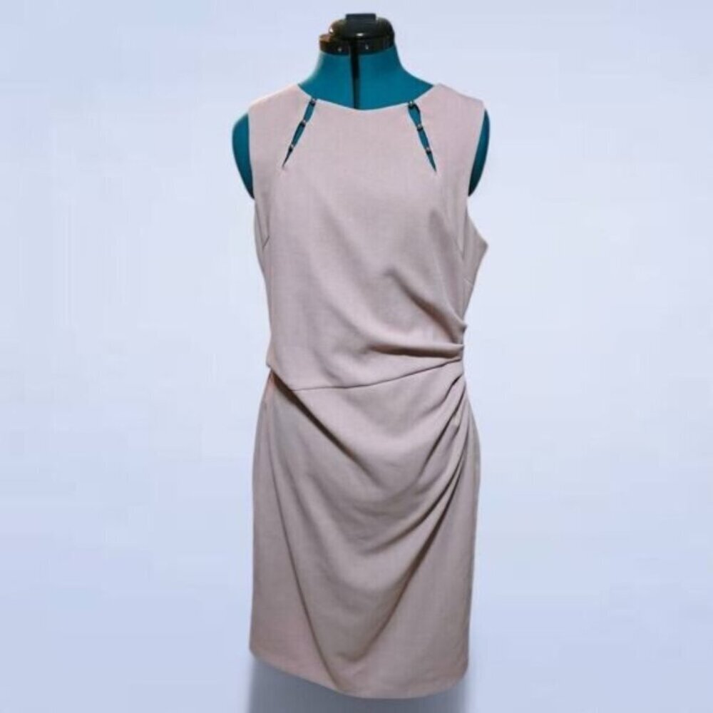 Le Chateau Dusty Rose Professional Pencil Sheath Dress - Size Large